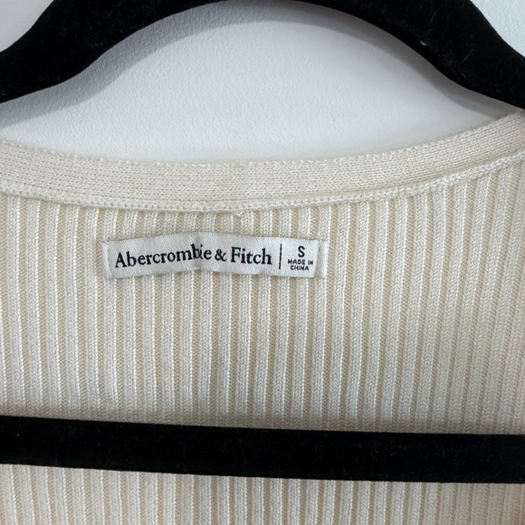 Abercrombie & Fitch Ivory Ribbed Bodysuit - Picture 2 of 3
